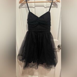 Next/Up Elegant Black Women’s Tulle Mini Dress 1/2